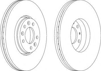 Disc frana PEUGEOT 407 SW (6E) (2004 - 2016) FERODO DDF1615 piesa NOUA