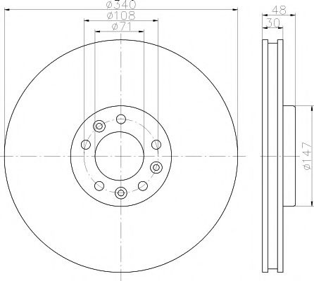 Disc frana PEUGEOT 407 SW (6E) (2004 - 2016) TEXTAR 92256003 piesa NOUA