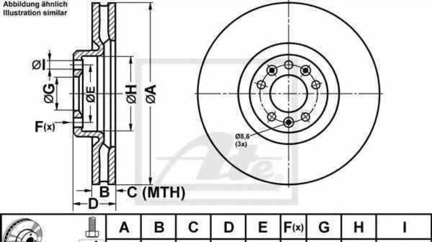 Disc frana PEUGEOT 407 SW 6E ATE 24.0130-0227.1