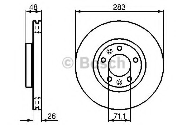 Disc frana PEUGEOT 508 SW (2010 - 2016) BOSCH 0 986 479 193 piesa NOUA