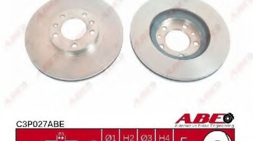 Disc frana PEUGEOT 607 (9D, 9U) (2000 - 2016) ABE C3P027ABE piesa NOUA