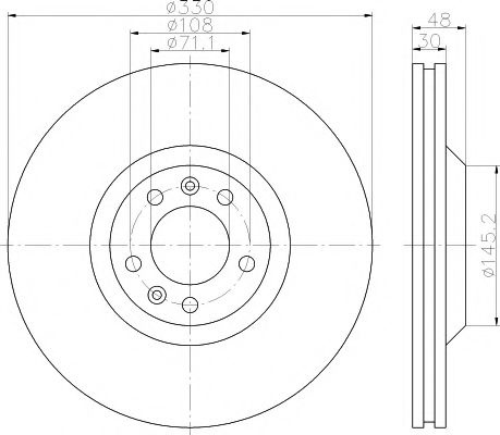 Disc frana PEUGEOT 607 (9D, 9U) (2000 - 2016) TEXTAR 92129503 piesa NOUA