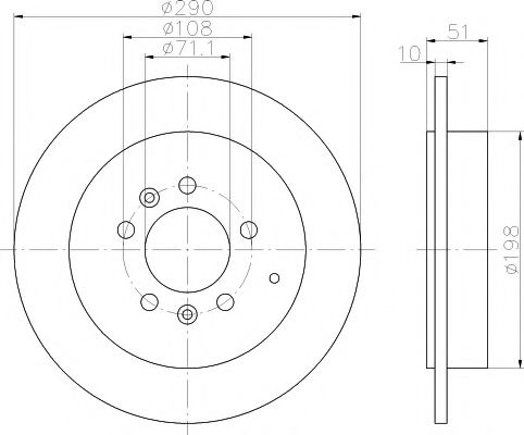 Disc frana PEUGEOT 607 (9D, 9U) (2000 - 2016) TEXTAR 92112000 piesa NOUA