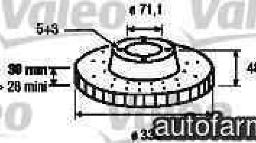 Disc frana PEUGEOT 607 9D 9U VALEO 197046