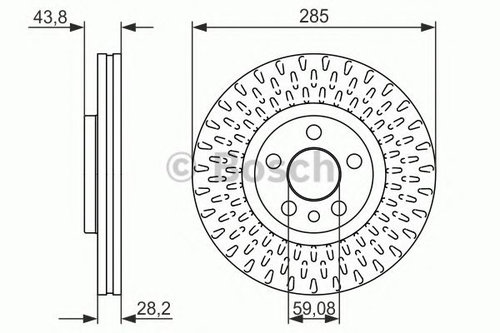 Disc frana PEUGEOT 807 (E) (2002 - 2016) BOSCH 0 986 479 114 piesa NOUA