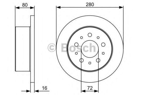 Disc frana PEUGEOT BOXER bus (2006 - 2016) BOSCH 0 986 479 C10 piesa NOUA