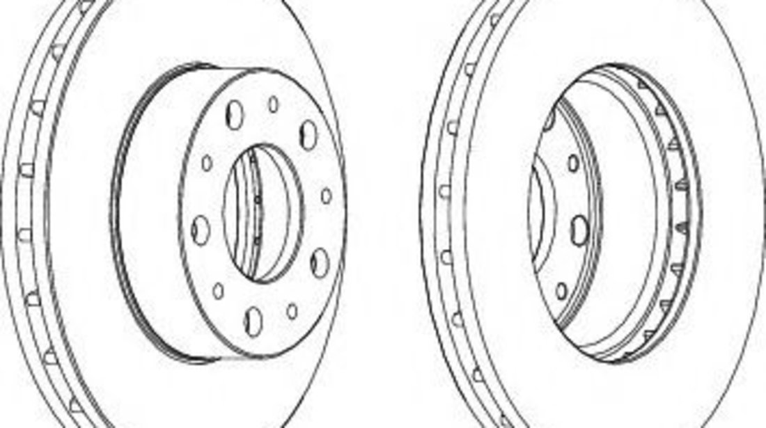 Disc frana PEUGEOT BOXER bus (2006 - 2016) FERODO DDF1800 piesa NOUA