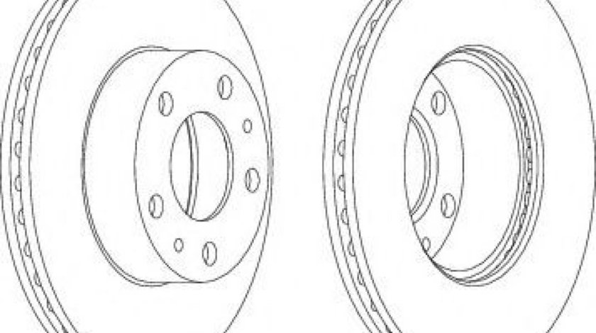 Disc frana PEUGEOT BOXER bus (230P) (1994 - 2002) FERODO DDF767 piesa NOUA