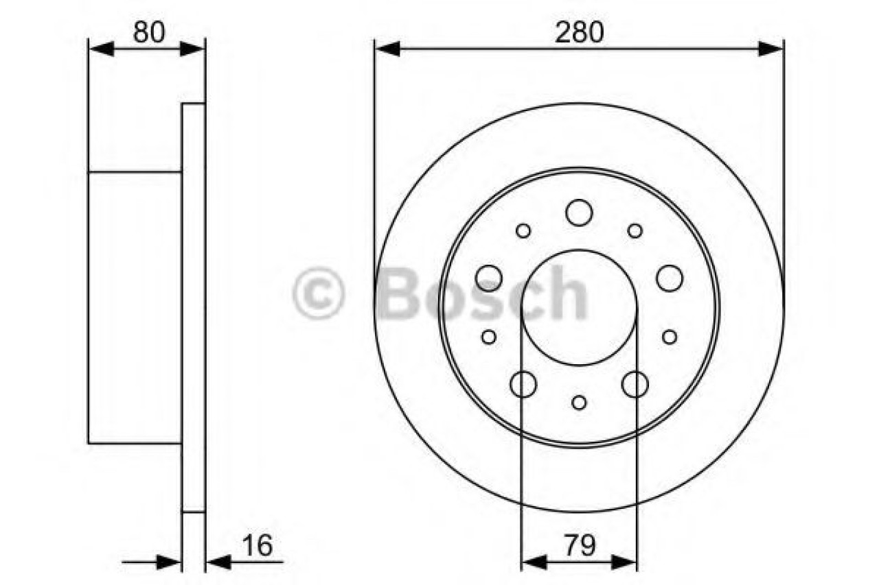 Disc frana PEUGEOT BOXER caroserie (2006 - 2016) BOSCH 0 986 479 316 piesa NOUA