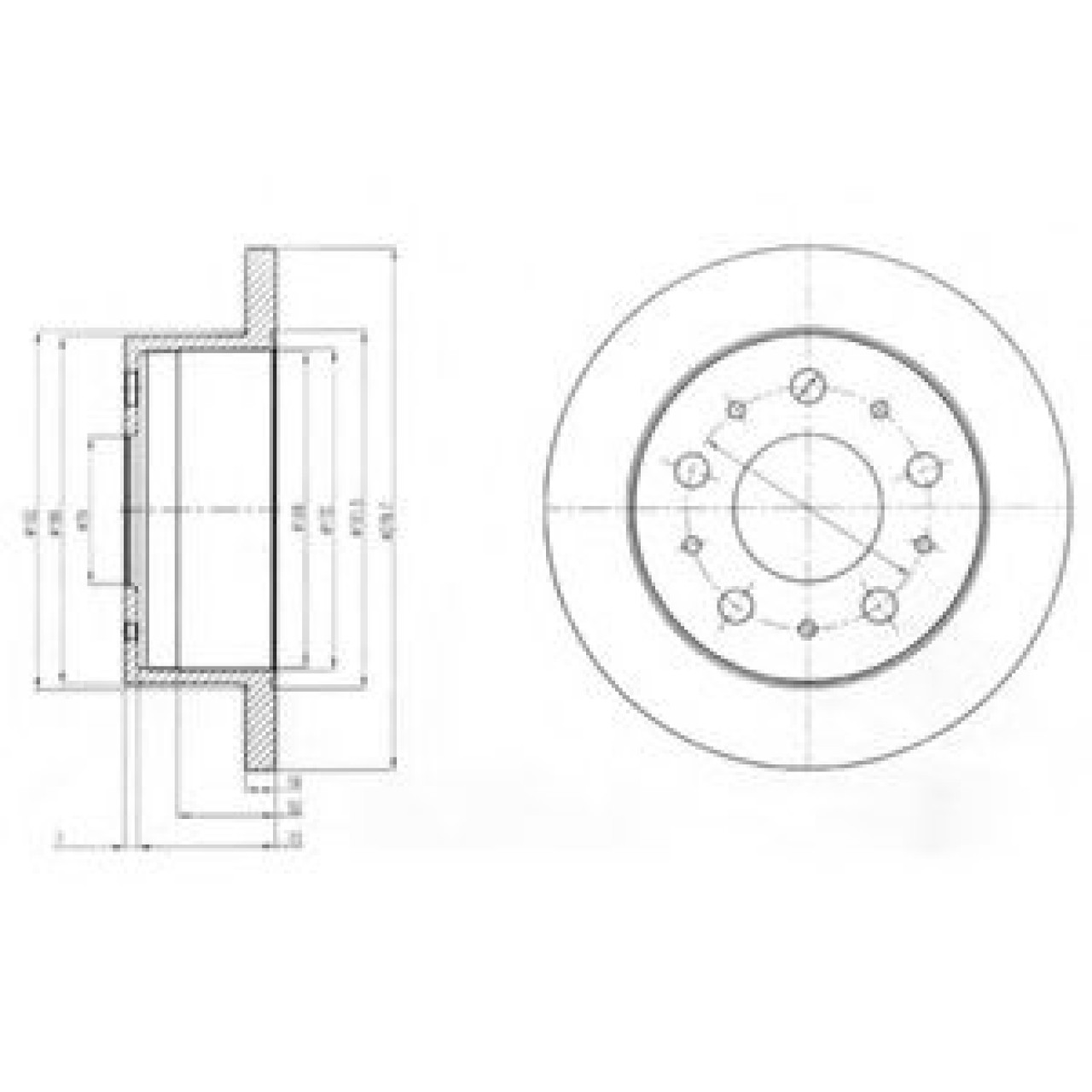 Disc frana PEUGEOT BOXER caroserie (2006 - 2016) DELPHI BG4099 piesa NOUA