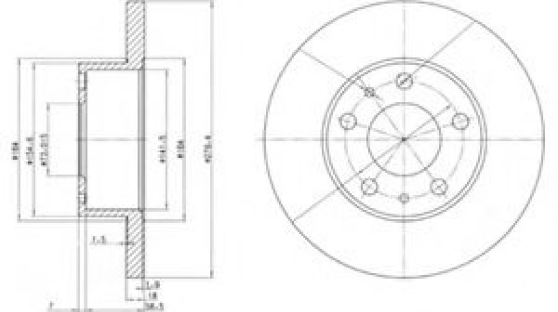 Disc frana PEUGEOT BOXER caroserie (230L) (1994 - 2002) DELPHI BG2845 piesa NOUA