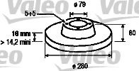 Disc frana PEUGEOT BOXER platou / sasiu (2006 - 2016) VALEO 197097 piesa NOUA