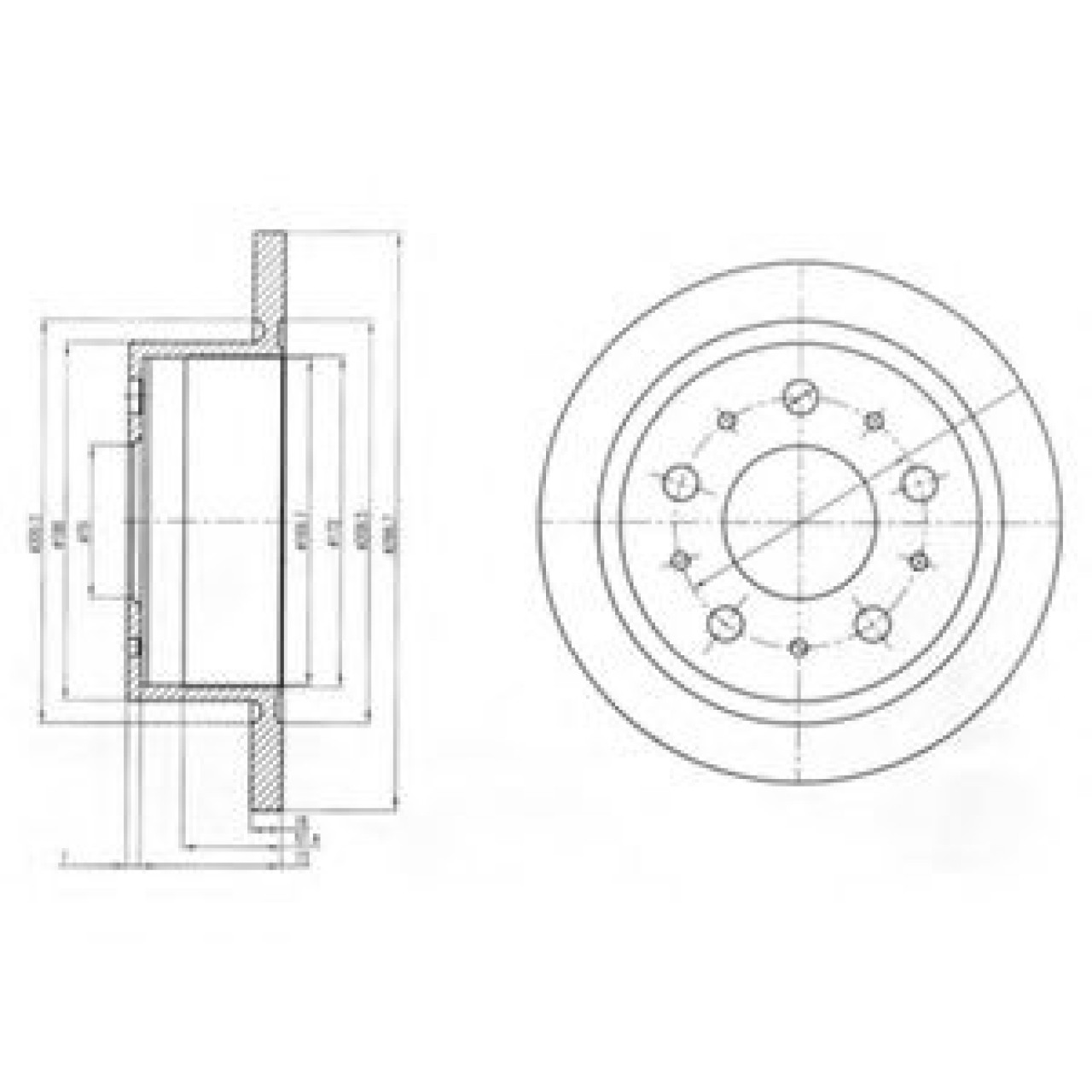 Disc frana PEUGEOT BOXER platou / sasiu (2006 - 2016) DELPHI BG4062 piesa NOUA