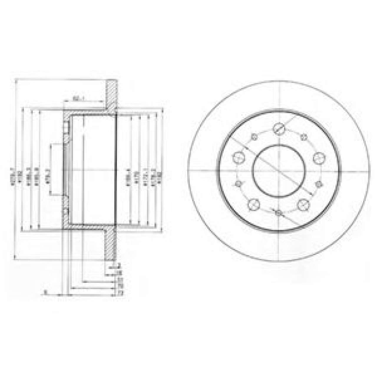 Disc frana PEUGEOT BOXER platou / sasiu (ZCT) (1994 - 2002) DELPHI BG3923 piesa NOUA