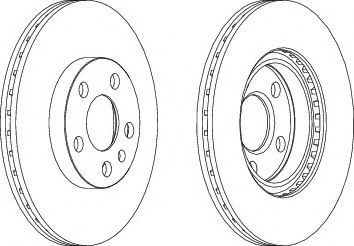 Disc frana PEUGEOT EXPERT (224) (1995 - 2016) FERODO DDF842 piesa NOUA