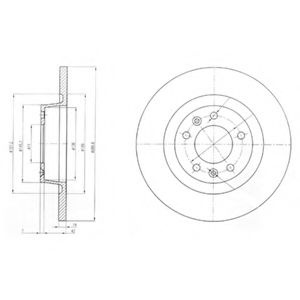 Disc frana PEUGEOT EXPERT platou / sasiu (2007 - 2016) DELPHI BG4085 piesa NOUA
