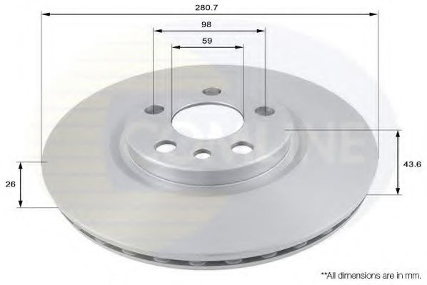 Disc frana PEUGEOT EXPERT platou / sasiu (223) (1995 - 2016) COMLINE ADC1522V piesa NOUA