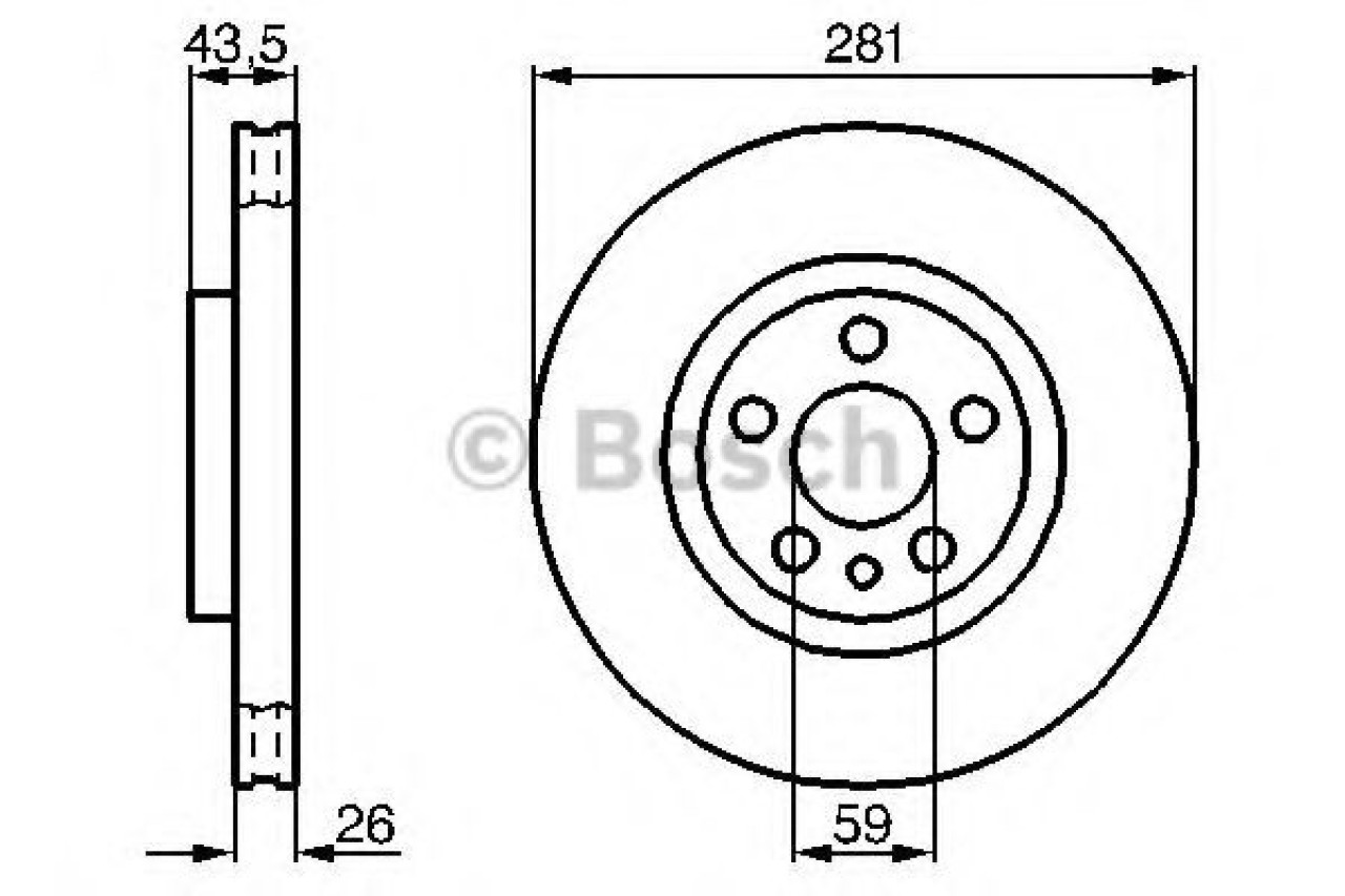 Disc frana PEUGEOT EXPERT platou / sasiu (223) (1995 - 2016) BOSCH 0 986 478 812 piesa NOUA