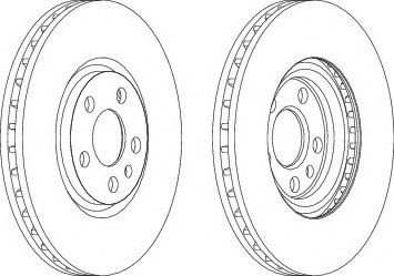Disc frana PEUGEOT EXPERT Van (222) (1995 - 2016) FERODO DDF1165C piesa NOUA