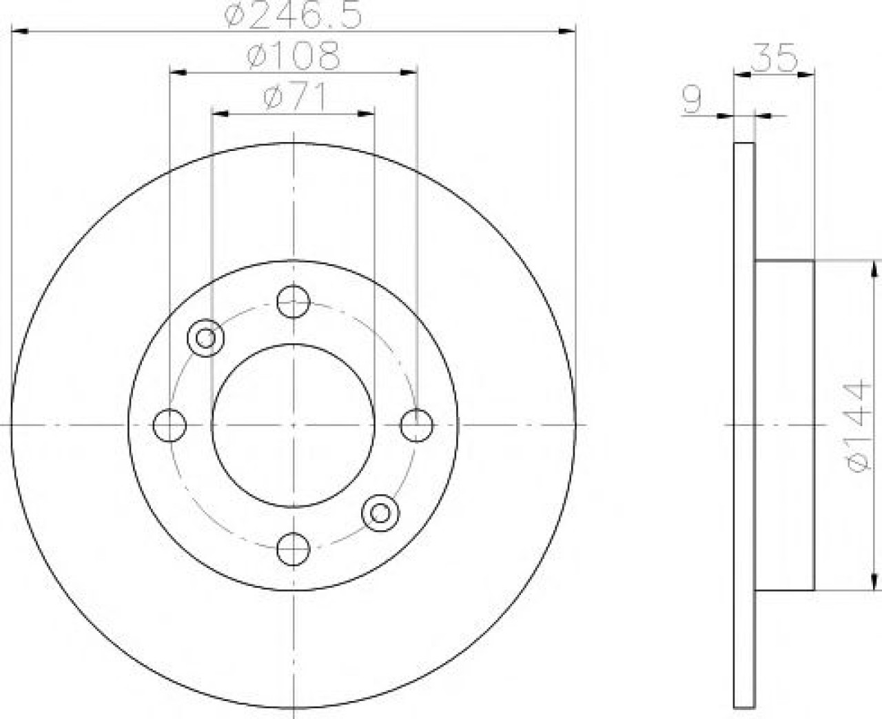 Disc frana PEUGEOT PARTNER combispace (5F) (1996 - 2012) TEXTAR 92111703 piesa NOUA