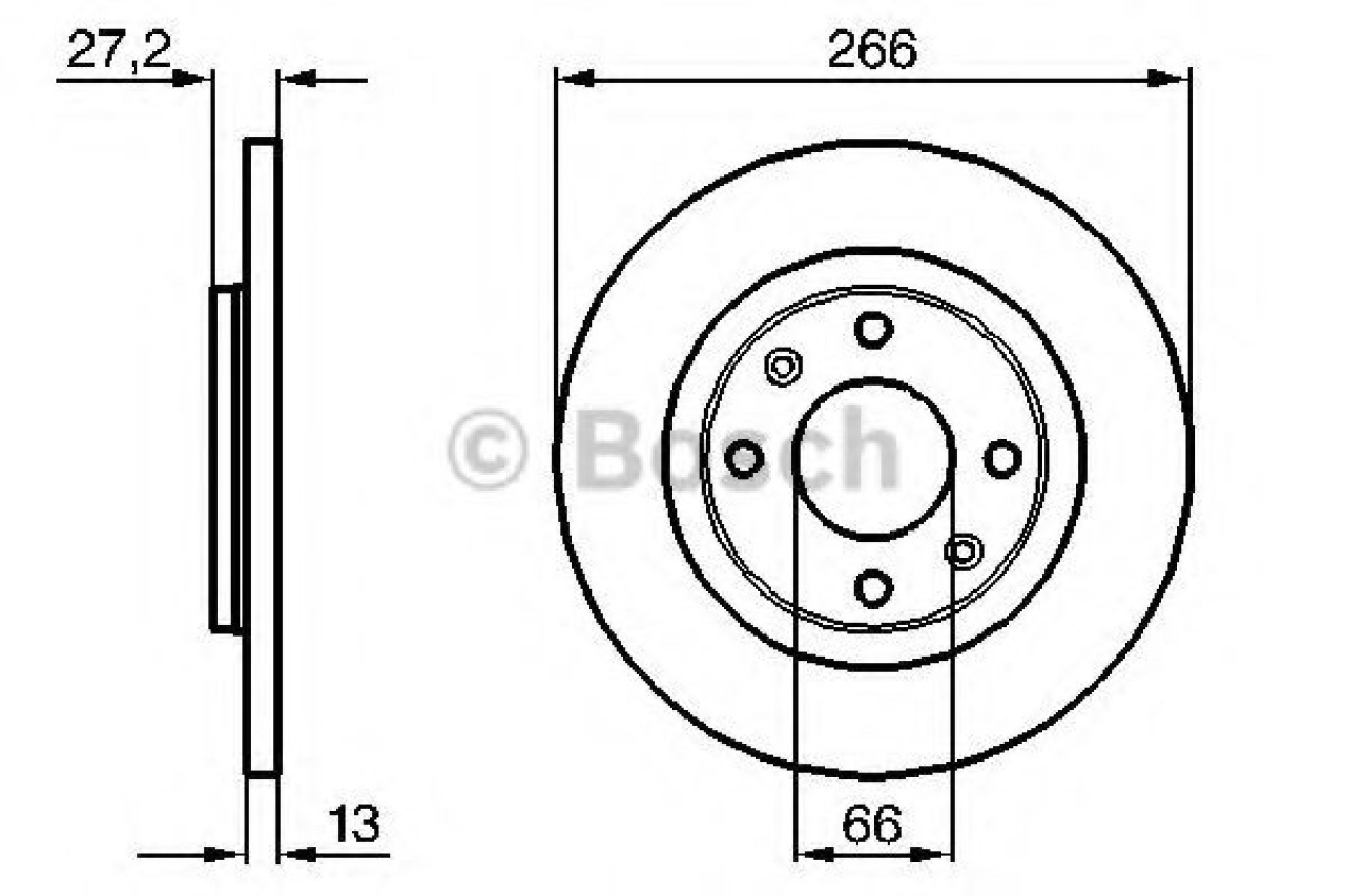 Disc frana PEUGEOT PARTNER combispace (5F) (1996 - 2012) BOSCH 0 986 478 847 piesa NOUA