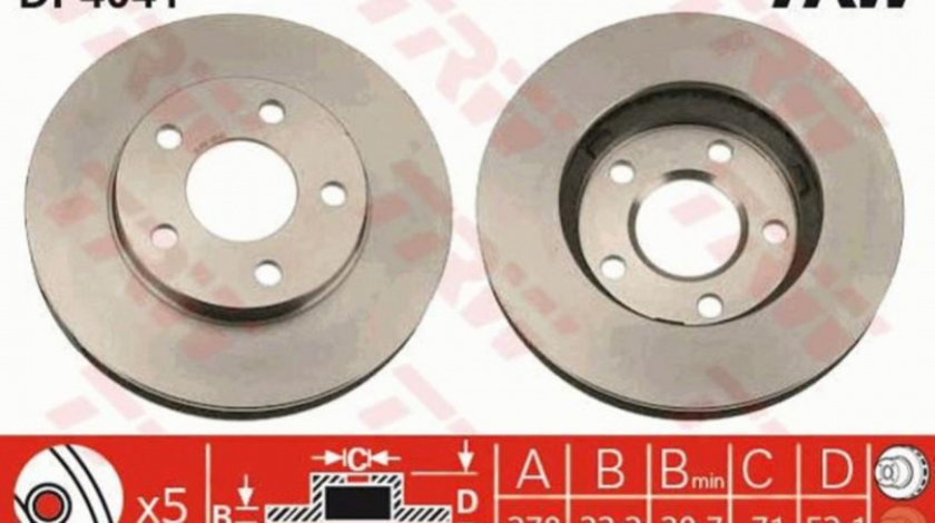 Disc frana Pontiac GRAND PRIX VI limuzina 1996-2003 #2 09737610