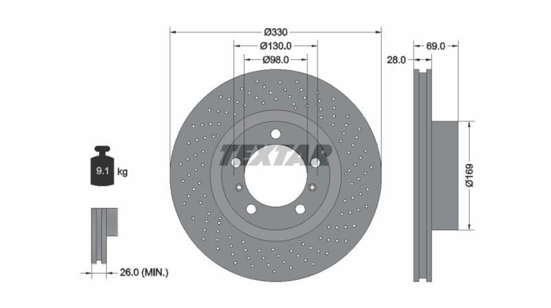 Disc frana Porsche 911 (2011->)[991] #2 24012802461