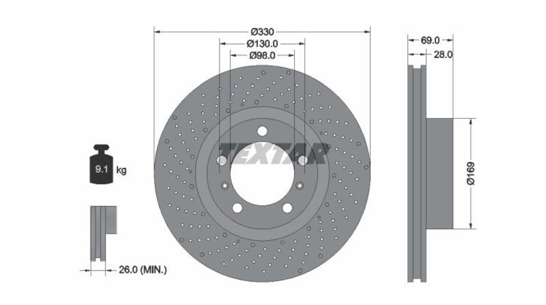 Disc frana Porsche 911 (2011->)[991] #2 24012802471