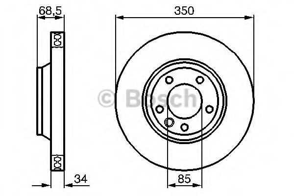 Disc frana PORSCHE CAYENNE (92A) (2010 - 2016) BOSCH 0 986 479 251 piesa NOUA