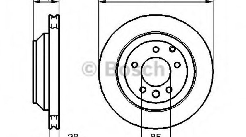 Disc frana PORSCHE CAYENNE (92A) (2010 - 2016) BOSCH 0 986 479 095 piesa NOUA