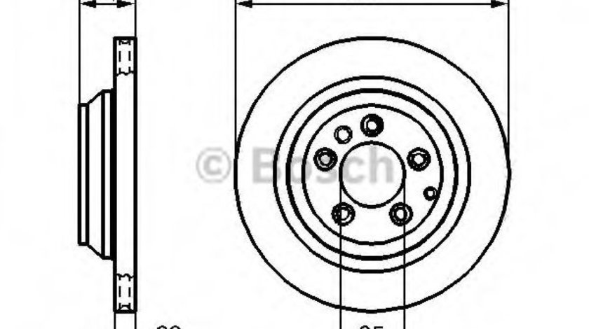 Disc frana PORSCHE CAYENNE (92A) (2010 - 2016) BOSCH 0 986 479 259 piesa NOUA