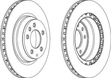 Disc frana PORSCHE CAYENNE (92A) (2010 - 2016) FERODO DDF1855C-1 piesa NOUA