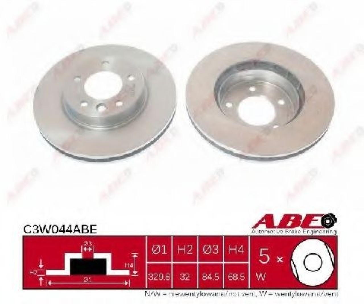 Disc frana PORSCHE CAYENNE (9PA, 955) (2002 - 2010) ABE C3W044ABE piesa NOUA
