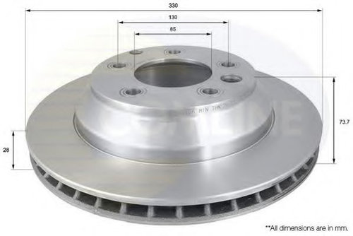 Disc frana PORSCHE CAYENNE (9PA, 955) (2002 - 2010) COMLINE ADC1460V piesa NOUA