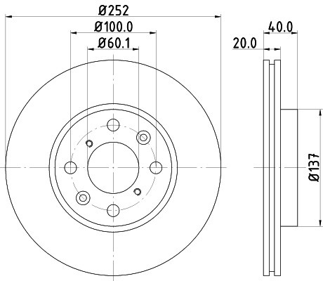 Disc frana PORSCHE CAYENNE (9PA, 955) (2002 - 2010) KRIEGER 0950004187 piesa NOUA