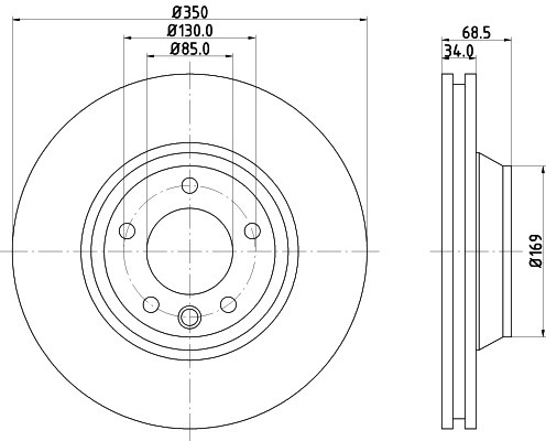Disc frana PORSCHE CAYENNE (9PA, 955) (2002 - 2010) KRIEGER 0950004190 piesa NOUA