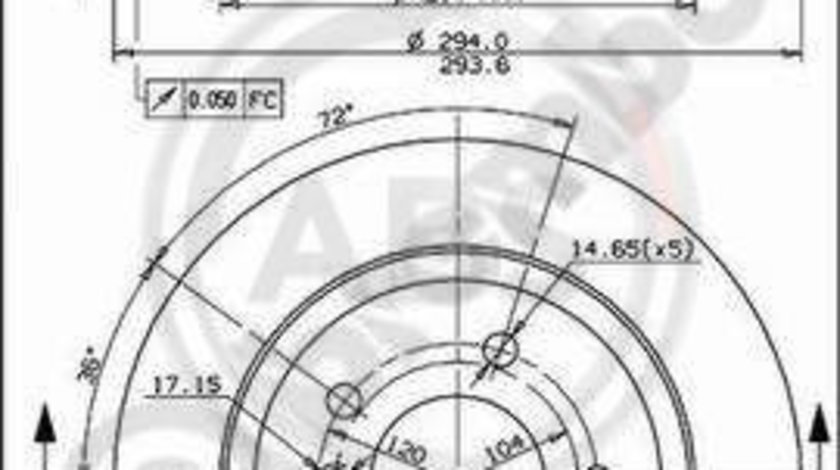 Disc frana punte fata (09772011 ABS) MITSUBISHI,VOLVO