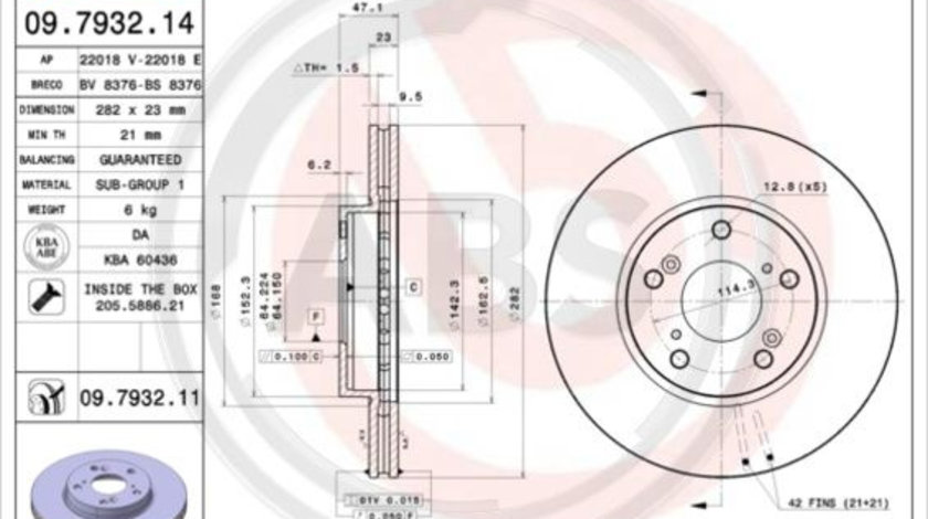 Disc frana punte fata (09793211 ABS) HONDA,HONDA (GAC)