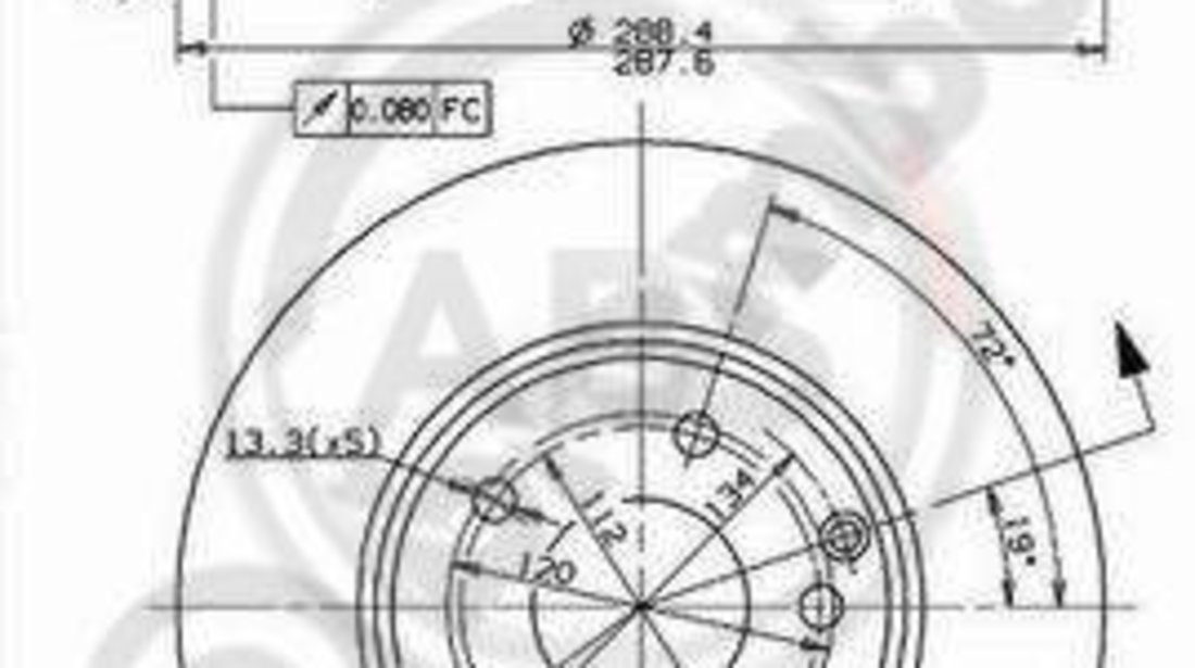 Disc frana punte fata (09841111 ABS) MERCEDES-BENZ