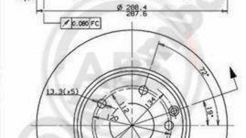 Disc frana punte fata (09841111 ABS) MERCEDES-BENZ