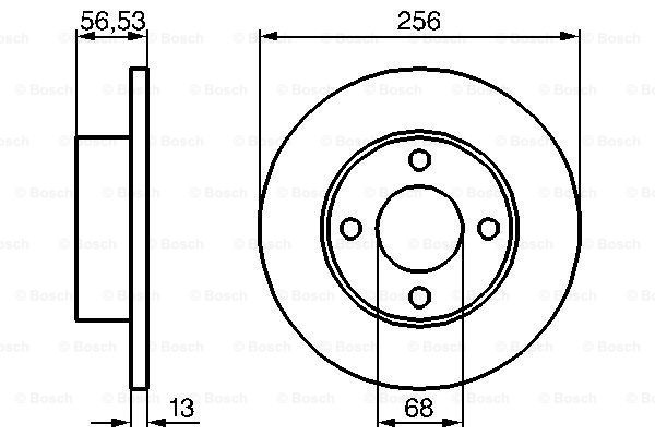 Disc frana punte fata (0986478130 BOSCH) AUDI