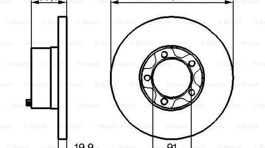 Disc frana punte fata (0986478138 BOSCH) VW