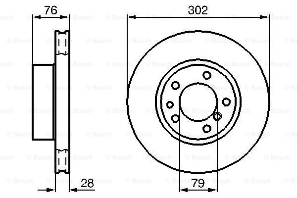 Disc frana punte fata (0986478317 BOSCH) BMW