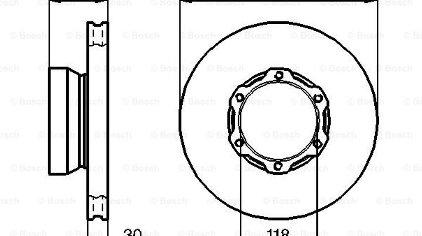 Disc frana punte fata (0986478456 BOSCH) MERCEDES-BENZ