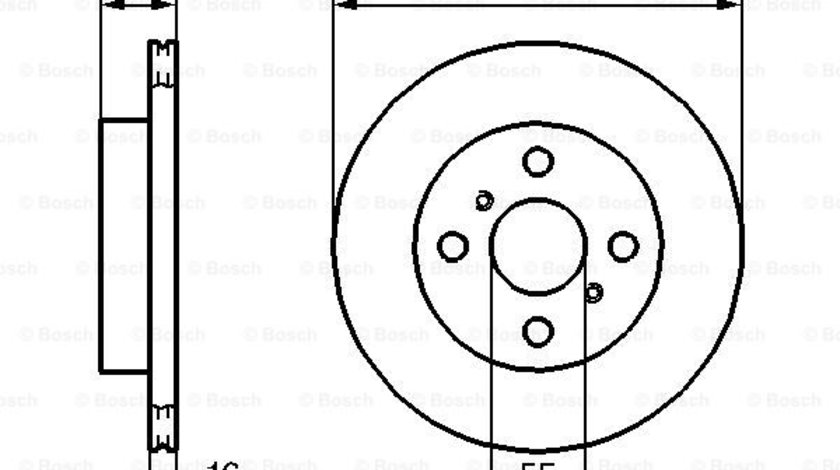 Disc frana punte fata (0986478491 BOSCH) TOYOTA