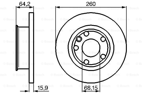 Disc frana punte fata (0986478547 BOSCH) VW