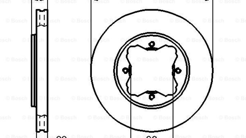 Disc frana punte fata (0986478568 BOSCH) HONDA,ROVER