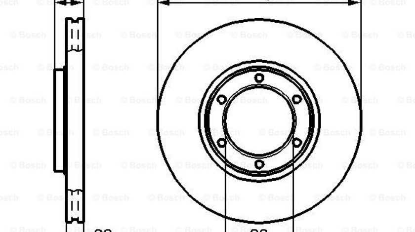 Disc frana punte fata (0986478596 BOSCH) ISUZU,OPEL,VAUXHALL