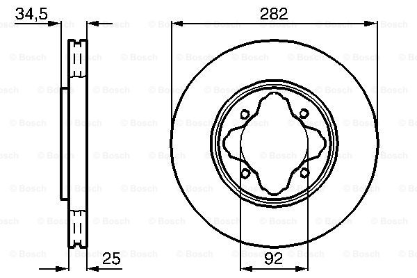 Disc frana punte fata (0986478634 BOSCH) HONDA