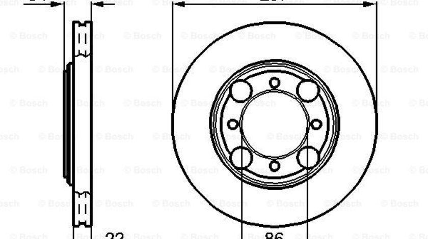 Disc frana punte fata (0986478675 BOSCH) HYUNDAI